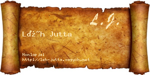 Léh Jutta névjegykártya